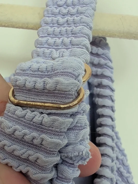 Lilac Ribbed Plus Size One-Piece Swimsuit - Picture 6 of 6